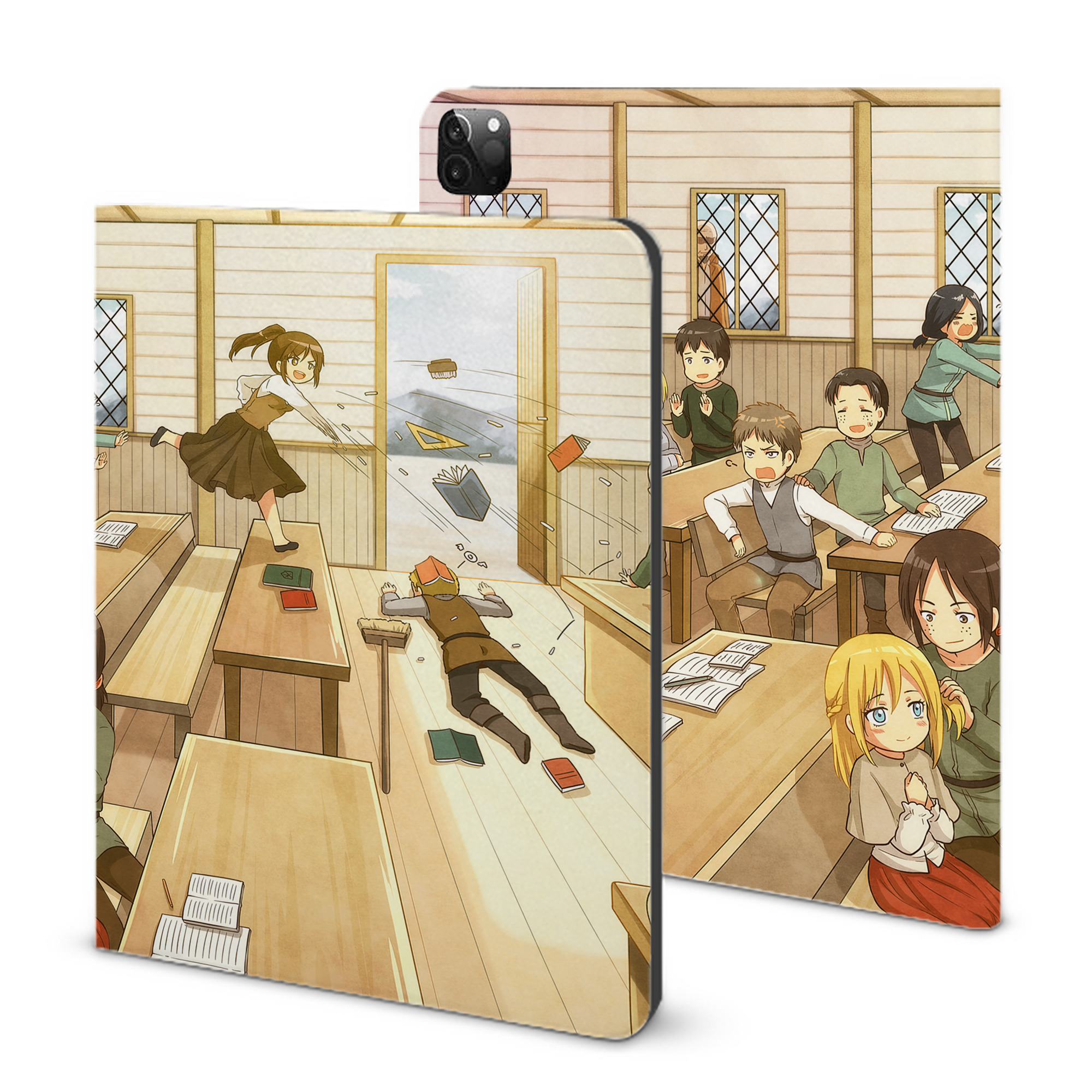 （画像用） 進撃の巨人 Attack on Titan IPadケース ペンホルダー付き ブックスタイルデザイン